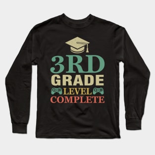 3rd grade level complete Video Gamer Graduation Cute Long Sleeve T-Shirt